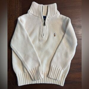 Ralph Lauren beige Half-Zip Sweater in perfect condition. Size 3/3T